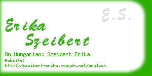 erika szeibert business card